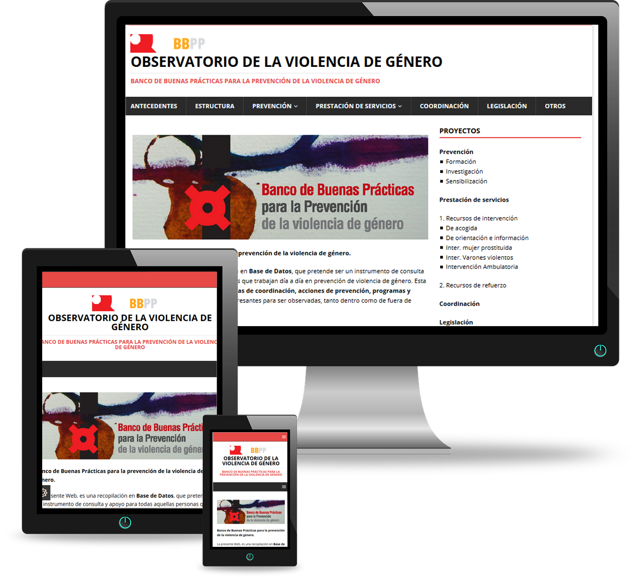 Diseño web BBPP violencia de género